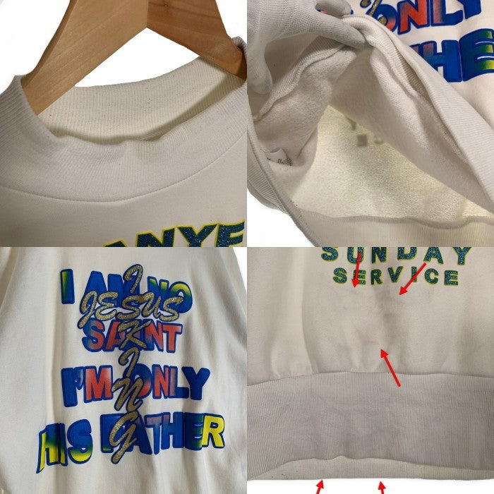 KANYE WEST カニエウエスト YEEZY AWGE プリント スウェットトレーナー ホワイト Size L-XL 相当 福生店