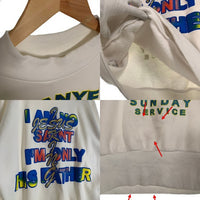 KANYE WEST カニエウエスト YEEZY AWGE プリント スウェットトレーナー ホワイト Size L-XL 相当 福生店