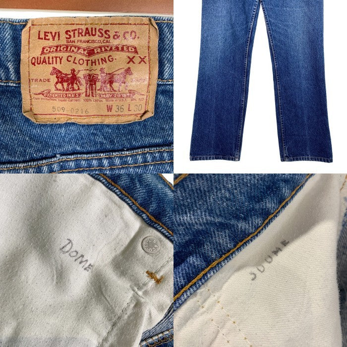 80-90's Levi's リーバイス 509-0216 ジッパーフライ テーパードデニムパンツ インディゴ USA製 Size 36×30 福生店