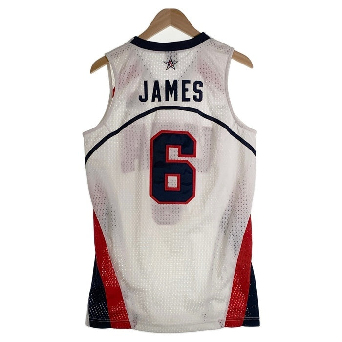NIKE ナイキ LeBron James レブロン ジェームス 2006 Dream Team USA ゲームシャツ ユニフォーム ホワイト ネイビー レッド Size S 福生店