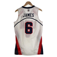 NIKE ナイキ LeBron James レブロン ジェームス 2006 Dream Team USA ゲームシャツ ユニフォーム ホワイト ネイビー レッド Size S 福生店