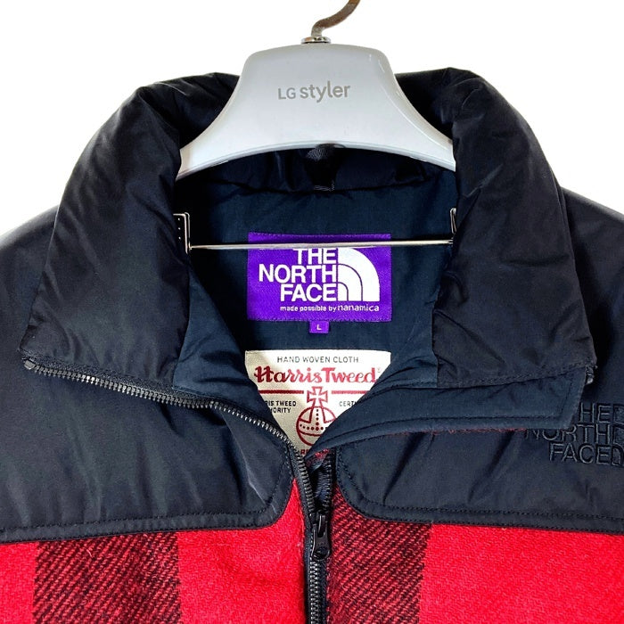 THE NORTH FACE ザノースフェイス パープルレーベル ND2969N Harris Tweed Nuptse Jacket ハリスツイード ヌプシジャケット レッド sizeL 瑞穂店