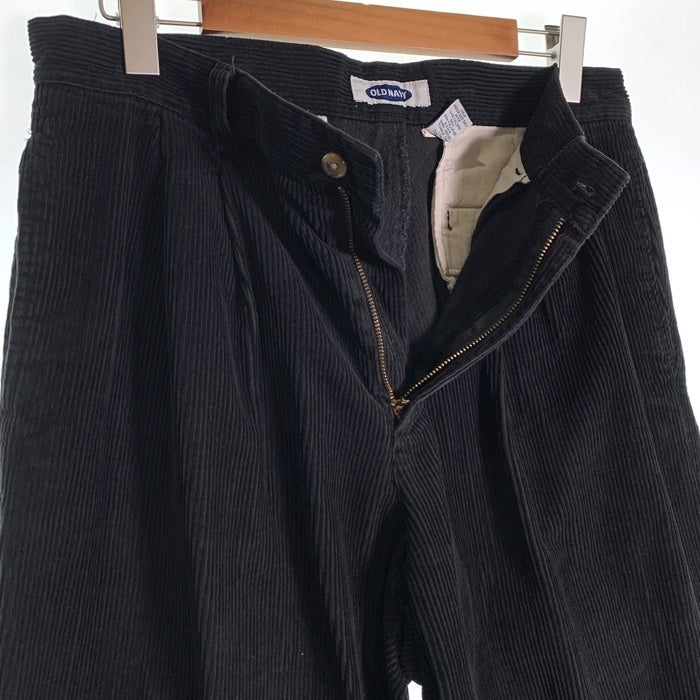 00's OLD NAVY オールドネイビー タック コーデュロイパンツ ブラック Size 34 福生店