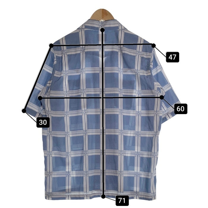 Needles ニードルズ S/S COWBOY ONE-UP SHIRT レーヨン コットン オープンカラー ウエスタンシャツ 半袖 ブルー MR180 福生店