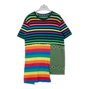 COMME ddes GARCONS HOMME PLUS コムデギャルソンオムプリュス PF-T005 AD2020 マルチボーダー 再構築Tシャツ ブラック sizeM 瑞穂店