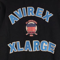 X-LARGE エクストララージ 23AW AVIREX アヴィレックス CREWNECK SWEAT クルーネックスウェットトレーナー ブラック 101234012027 Size L 福生店