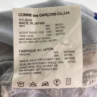 JUNYA WATANABE COMME des GARCONS MAN ジュンヤワタナベ コムデギャルソンマン WO-B49 AD2014 パッチワーク 和柄 半袖シャツ ブルー sizeS 瑞穂店