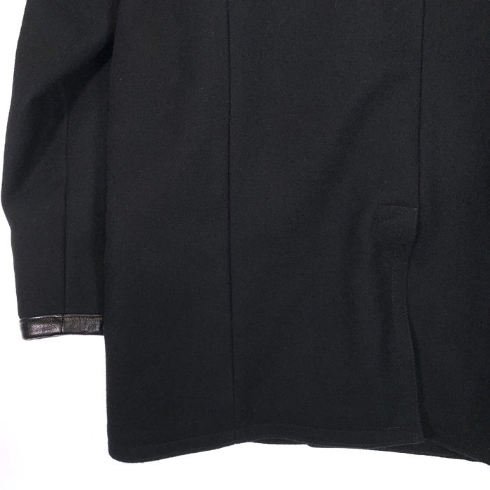NEIGHBORHOOD ネイバーフッド 21AW P/W-COAT ピーコート ウール ブラック 中綿 レザー 212SZNH-JKM04 Size XL 福生店