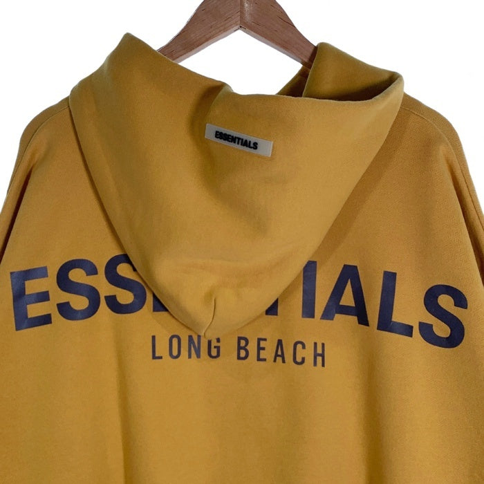 ESSENTIALS エッセンシャルズ リフレクティブバックロゴプリント スウェットパーカー マスタード Size XS 福生店