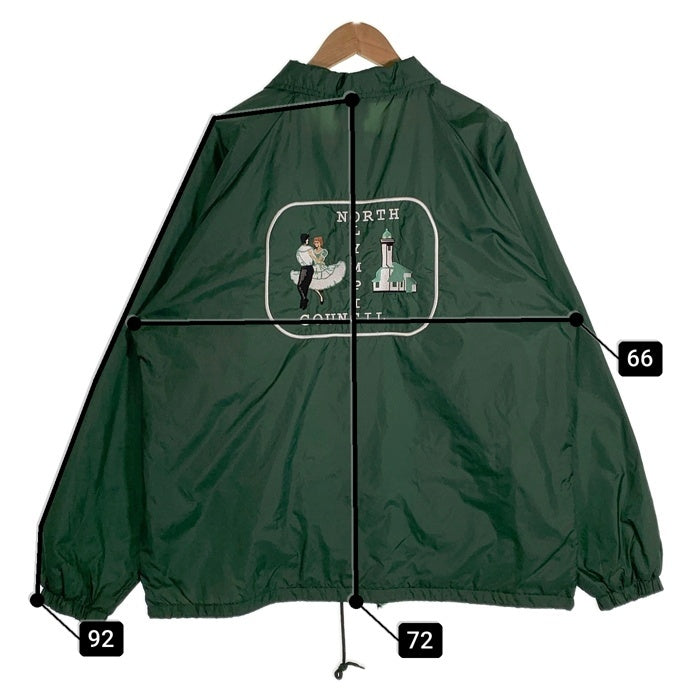 90`s FRANK HATTIE 刺繡 ナイロン コーチジャケット グリーン AUBURN SPORTSWEAR Size XL 福生店