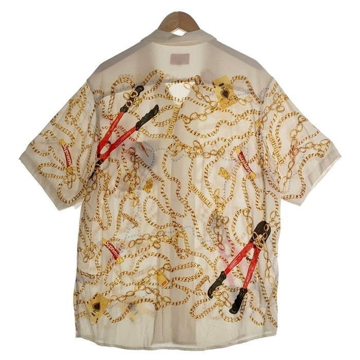 SUPREME シュプリーム 20AW Chains Rayon S/S Shirt チェインズ レーヨン 半袖 シャツ ナチュラル ゴールド Size L 福生店