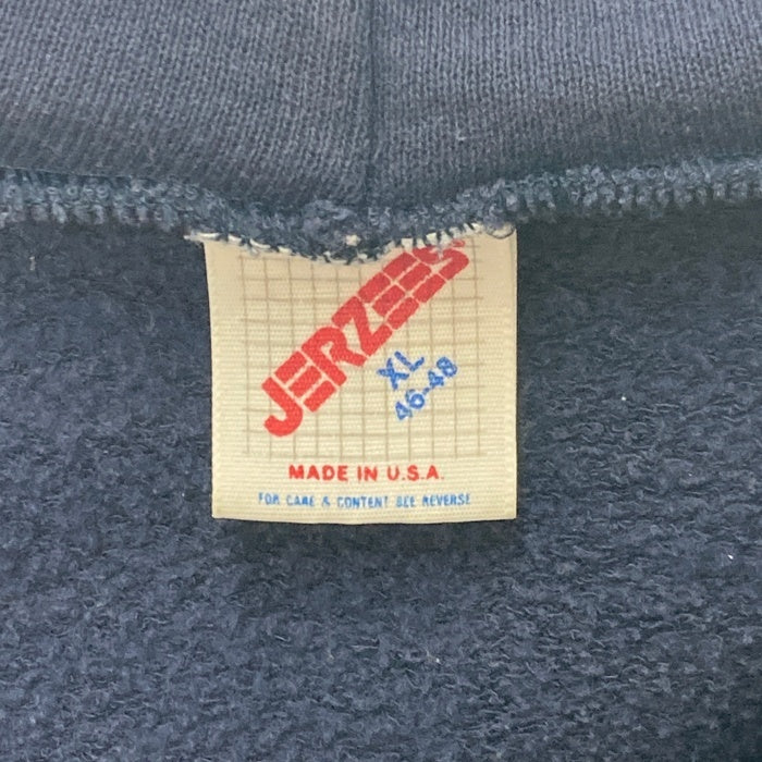 80`s 90`s JERZEES アメリカ製 ジップパーカー ネイビー Size XL 瑞穂店