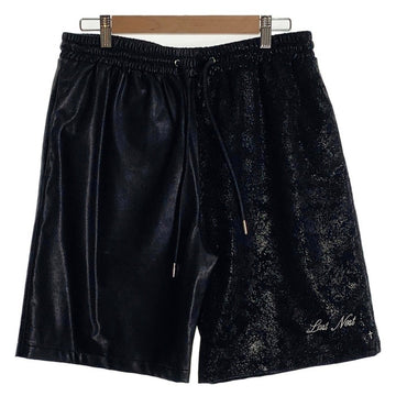 Last Nest ラストネスト Leather Switching Shorts レザースイッチングショーツ ショートパンツ ブラック コットン ポリウレタン Size L 福生店