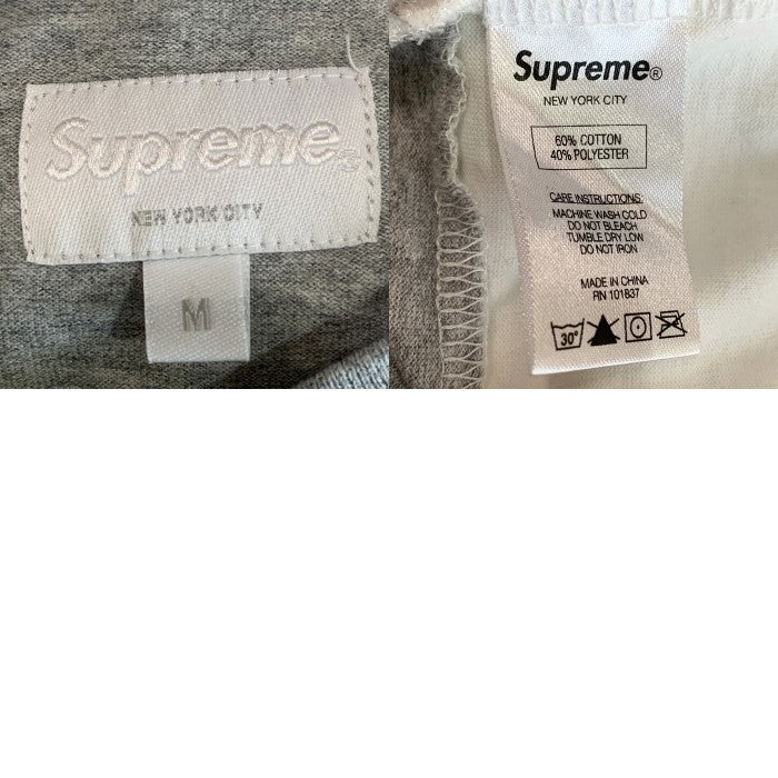 SUPREME シュプリーム 15SS Team Henley Tee チーム ヘンリーネックTシャツ グレー ホワイト Size M 福生店