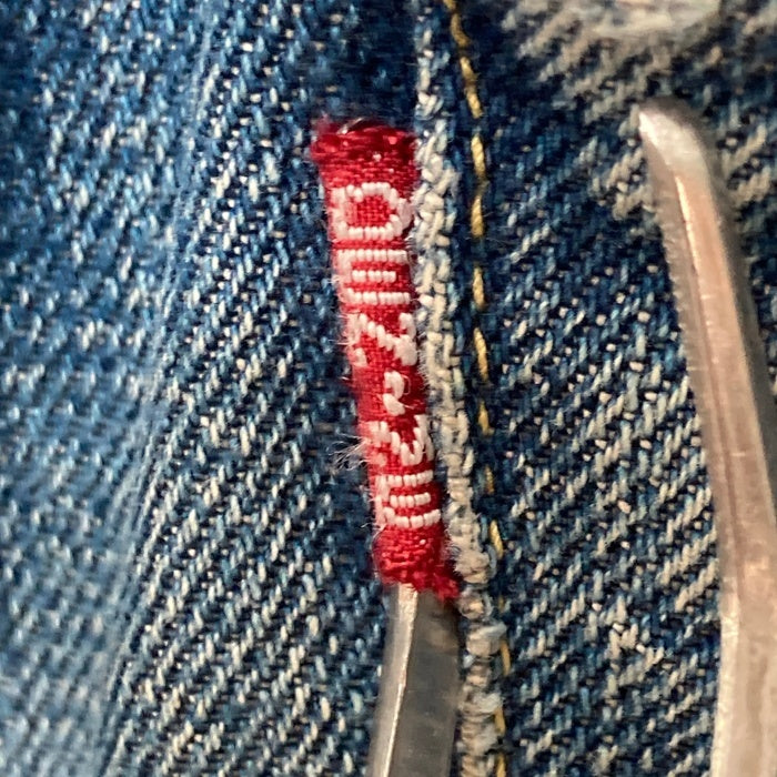 DENIME ドゥニーム 推定旧ドゥニーム コインポケット耳付き Vステッチ 月桂樹ボタン セルビッジ デニムパンツ ライトインディゴ size- 瑞穂店