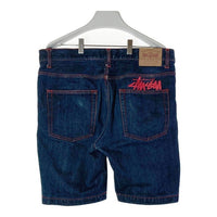 STUSSY ステューシー バックロゴ ショーンフォント デニム ショートパンツ インディゴ size34 瑞穂店