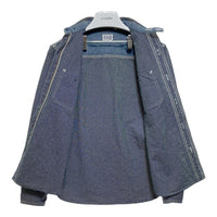 FLAT HEAD フラットヘッド ピンヒッコリー ワークシャツ ネイビー ホワイト CO-10W Size 36 瑞穂店