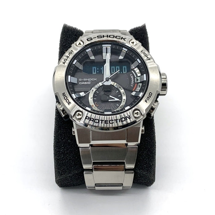 CASIO カシオ G-SHOCK G-STEEL デジアナタフソーラー 腕時計 シルバー ブラック GST-B200 2021年6月購入 福生店