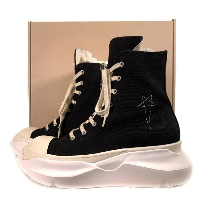DRKSHDW ダークシャドウ リックオウエンス ABSTRACT SNEAK アブストラクト ハイカットスニーカー ブラック ミルク DU01E3840 DOEM9 Size 42 福生店