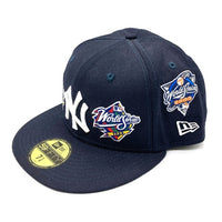 NEW ERA ニューエラ Worid Champion ニューヨークヤンキース グレーアンダーバイザー 59FIFTY ベースボールキャップ ネイビー Size60.6 瑞穂店