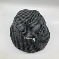 STUSSY ステューシー 1321052 WOOL CHECK BIG STOCK BUCKET HAT ウール チェック ビッグ ストック バケットハット グレー sizeL/XL 瑞穂店