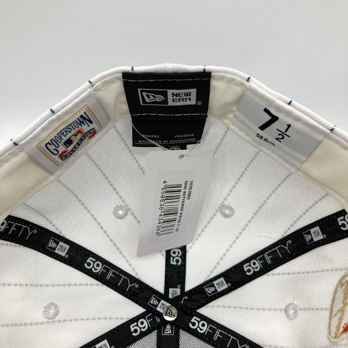 NEWERA ニューエラ New York Yankees ストライプ 2トーン キャップ 帽子 ホワイト×ネイビー size7 1/2(59.6cm) 瑞穂店