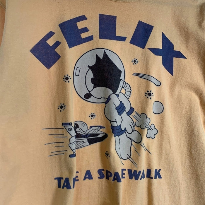 TOYS McCOY トイズマッコイ FELIX THE CAT SPACEWALK プリントTシャツ イエロー TMC2439 Size L 福生店