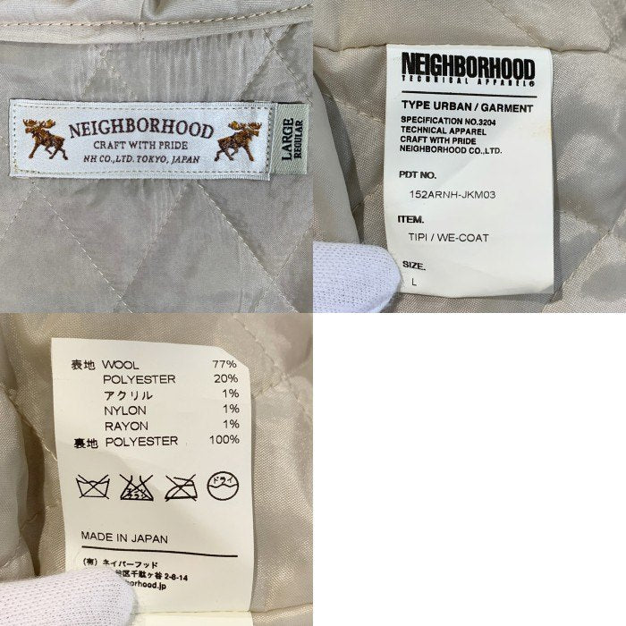 NEIGHBORHOOD ネイバーフッド 15AW TIPI WE-COAT ネイティブ柄 フーデッドコート コンチョボタン 152ARNH-JKM03 Size L 福生店