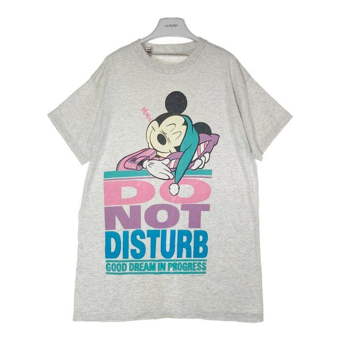 US古着 80S  ミッキー DO NOT DISTURB Tシャツ グレー size- 瑞穂店