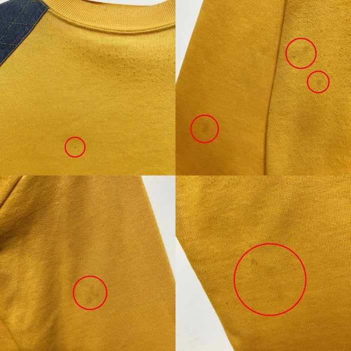 Levi's リーバイス イタリア製 肩デニム切替 スウェットトレーナー イエロー sizeL 瑞穂店