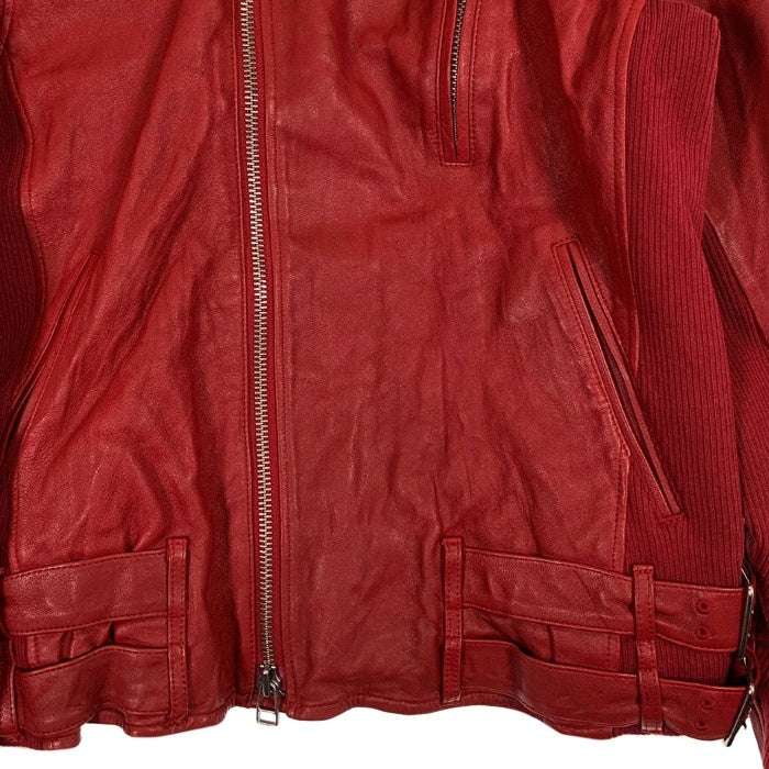 glamb グラム Mercury Riders マーキュリーライダース シープスキン ダブルライダースジャケット レッド GB16AT/JKT08 Size 4 福生店
