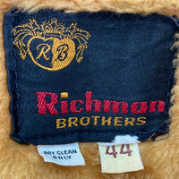 Richman Brothers 70's リッチマンブラザーズ 裏ボア ウール シャツジャケット チェック イエロー/ブルー size44 瑞穂店