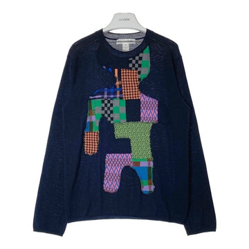 COMME des GARCONS SHIRT コムデギャルソンシャツ W27501 ウール パッチワーク セーター ネイビー sizeM 瑞穂店