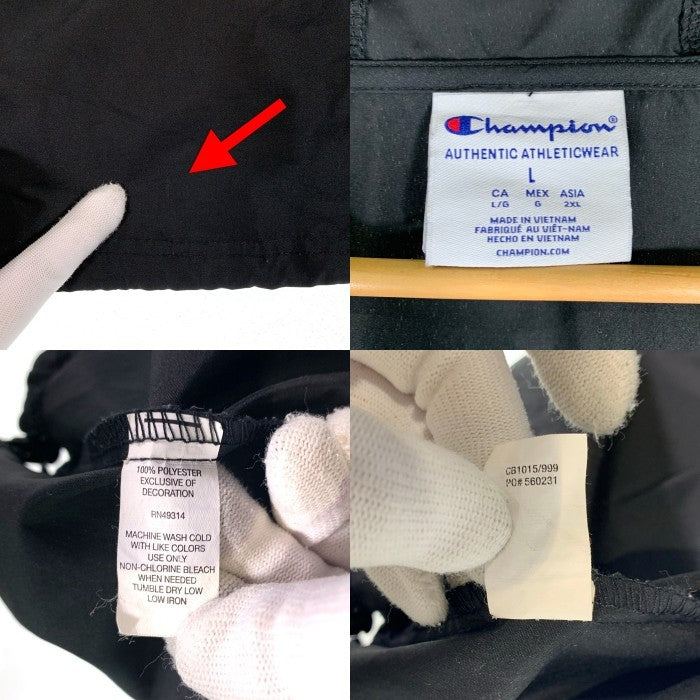 Champion チャンピオン University Of Hawai ハワイ大学 ジップアップナイロンジャケット ブラック Size L 福生店