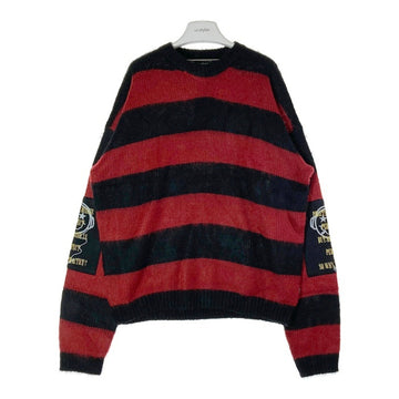 glamb グラム Terence border knit テレンズボーダーニットセーター レッド ブラック アクリル GB17WT/KNT09 Size 4 瑞穂店