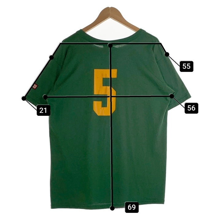 Wilson ウィルソン ヘンリーネック ナンバリングプリント Tシャツ グリーン メキシコ製 Size L 福生店