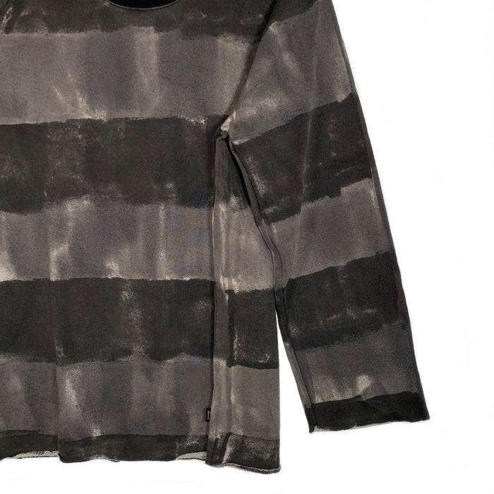 glamb グラム Hardie border sweat ハーディーボーダースウェットトレーナー グレー ブラック 薄手 GB0318/CS12 Size 4 福生店