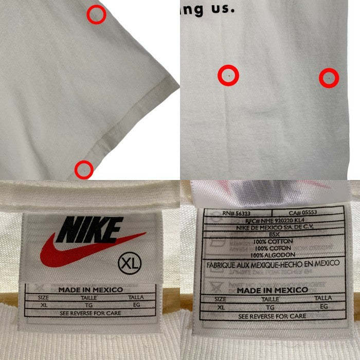 90~00's NIKE ナイキ thanks mike. マイケルジョーダン プリントTシャツ ホワイト メキシコ製 Size XL 福生店