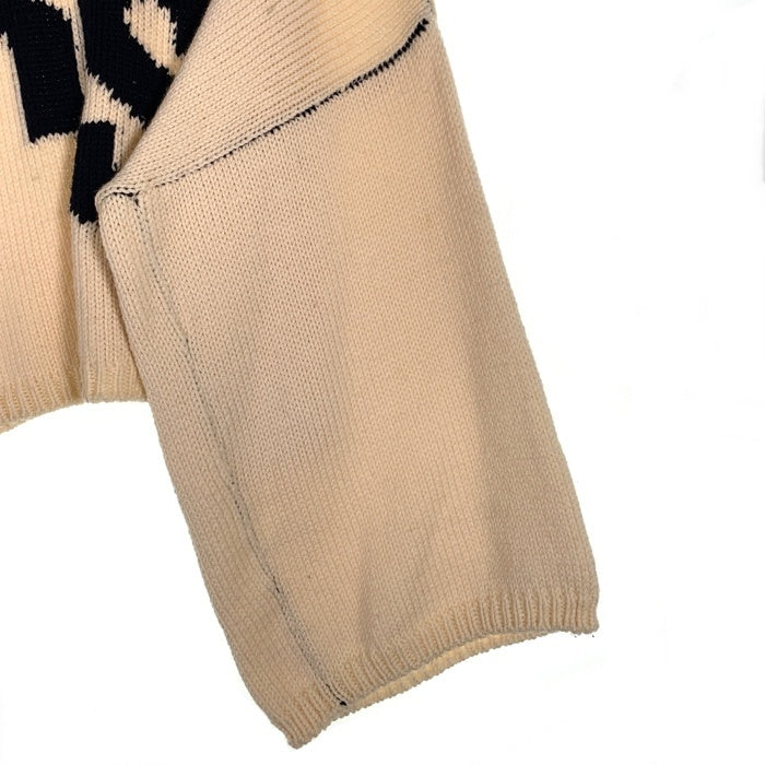 RAF SIMONS ラフシモンズ 19AW Virgin Wool Oversized RS Sweater ウールニット オーバーサイズ クロップドセーター クリーム Size M 福生店