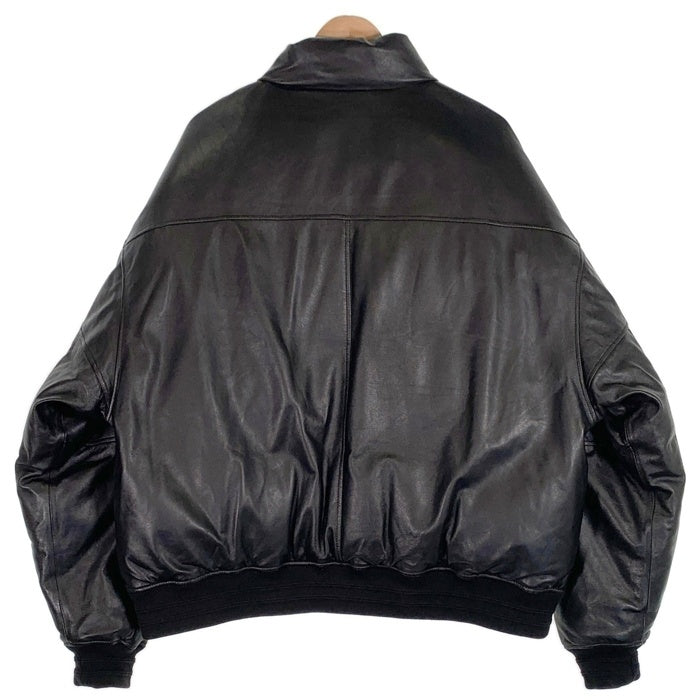 Evisen Skateboards エビセン スケートボード WYE'Ⅱ BE BACK LEATHER DOWN 羊革 ラムレザー ダウン ジャケット ブラック Size XL 福生店
