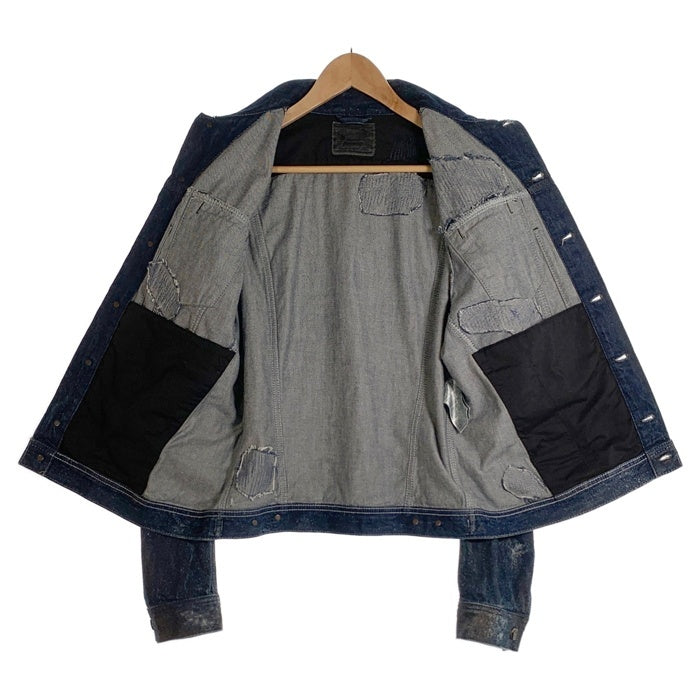 DIESEL ディーゼル ダメージ加工 デニムトラッカージャケット インディゴ Size L 福生店
