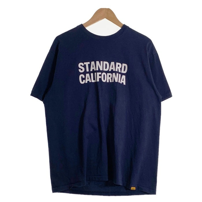 STANDARD CALIFORNIA スタンダードカリフォルニア SD US COTTON LOGO T ロゴプリント Tシャツ ネイビー Size XL 福生店