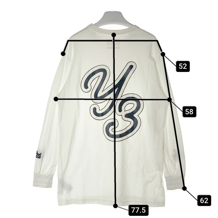 Y-3 ワイスリー IQ2147 バックビッグプリント ロングTシャツ ホワイト sizeXS 瑞穂店