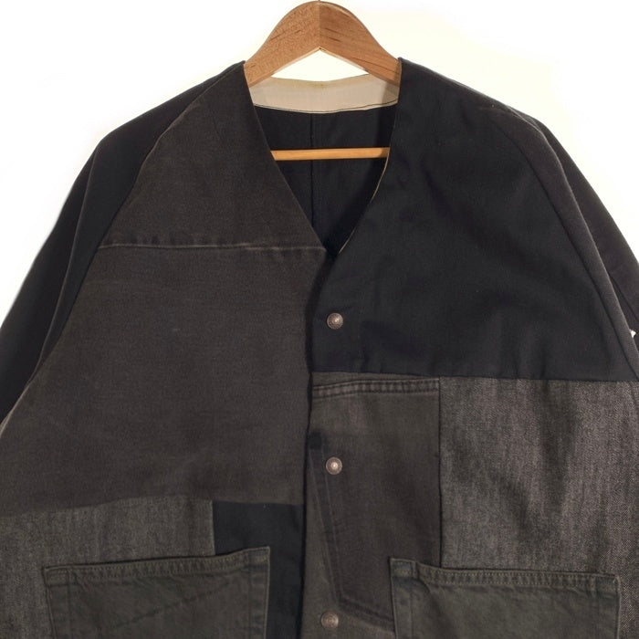 THRIFTY LOOK スリフティー ルック 再構築 DENIM REMAKE ENGINEERED JACKET デニム リメイク エンジニア ジャケット ブラック Size XL相当 福生店