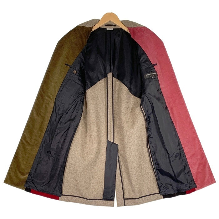 COMME des GARCONS HOMME PLUS コムデギャルソンオムプリュス ウール コーデュロイストライプ ロングコート ジャケット 本切羽 マルチカラー PJ-J053 AD2022 Size M 福生店