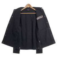 PLEASURES プレジャーズ WEB DENIM JACKET ウェブデニムジャケット ブラック 刺繡 プリント Size S 福生店
