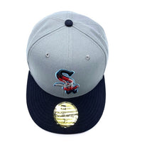 NEW ERA ニューエラ 59FIFTY WHITE SOX 2トーン ベースボールキャップ グレー×ネイビー size7 1/4(57.7cm) 瑞穂店
