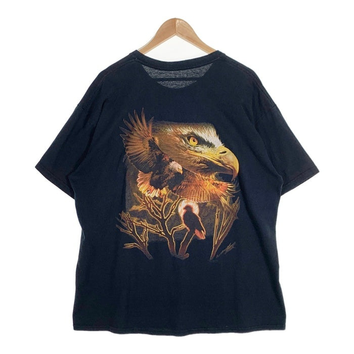 Eagle&Bike Print Tee イーグル バイク プリントTシャツ ブラック size XL 相当 福生店