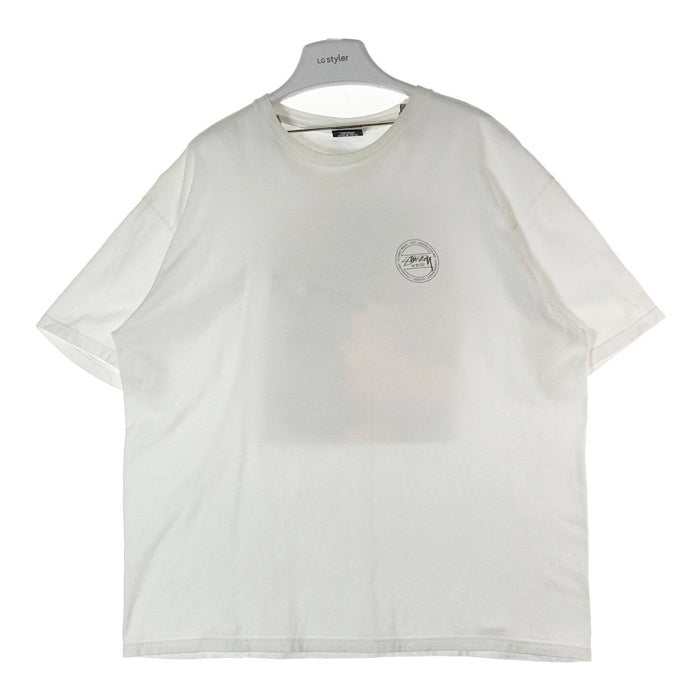 STUSSY ステューシー パームツリー バックフォトTシャツ ホワイト sizeXL※襟汚れあり★ 瑞穂店