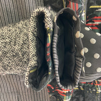 COMME des GARCONS HOMME PLUS コムデギャルソンオムプリュス PJ-J081 AD2012 異素材切替 花柄チェック 水玉 4つボタン テーラードジャケット ブラック sizeS 瑞穂店